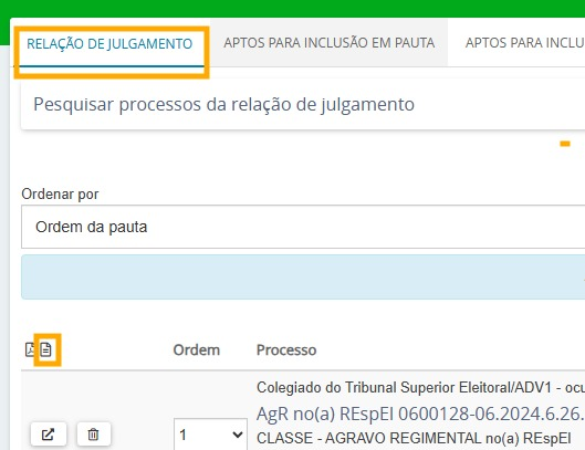 Editor na Relação de julgamento